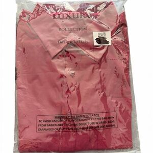 Luxury Design in Italy Red Men's Dress Shirt